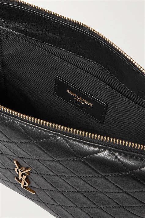 saint laurent textured leather pouch.